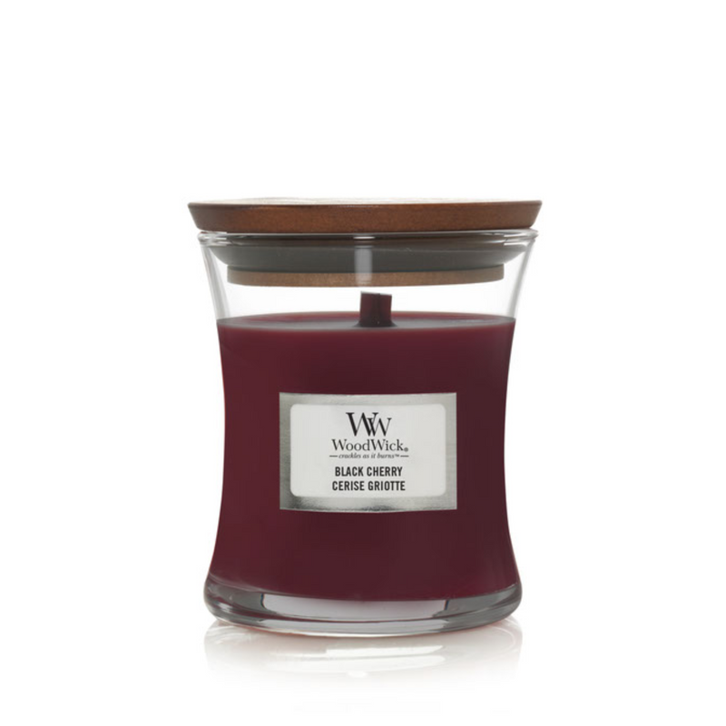 WoodWick doftljus medium - Black Cherry